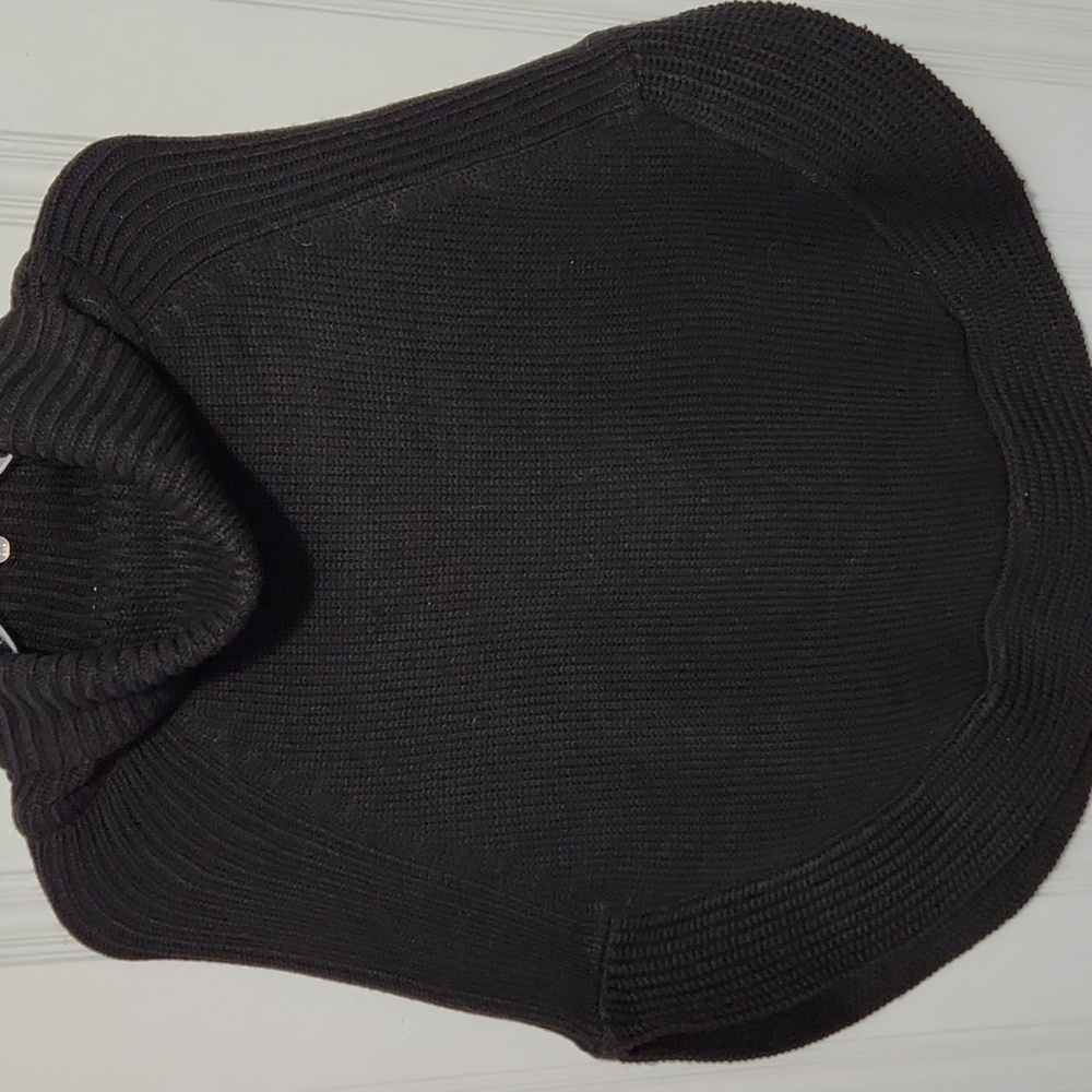 Specchio- Black Turtleneck Poncho Brand New!